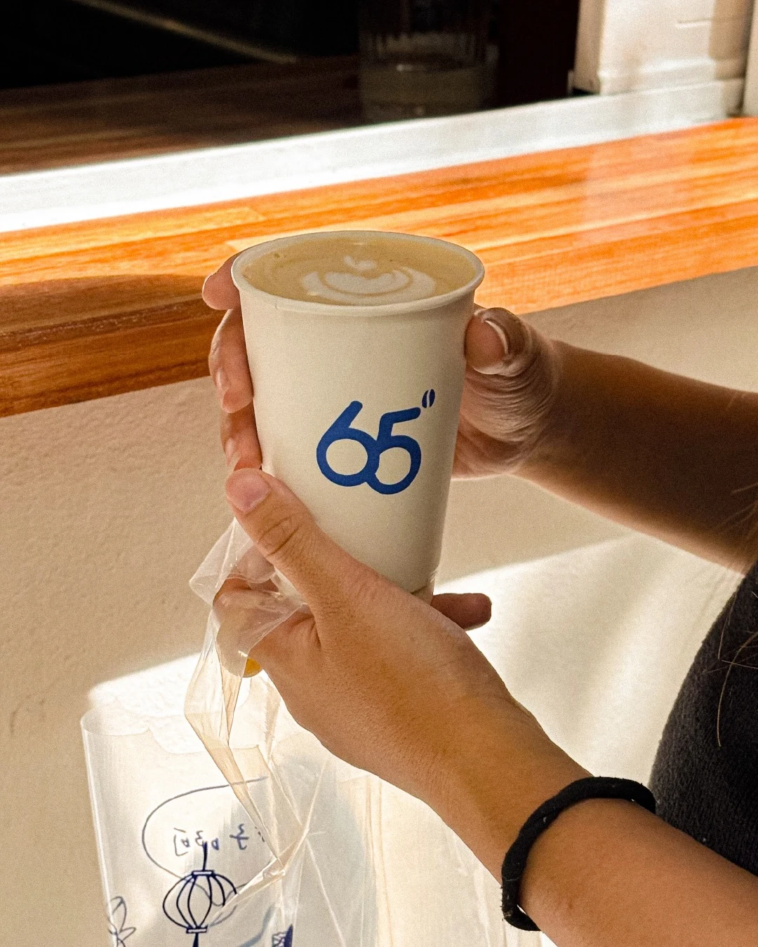 Latte en vaso 65°